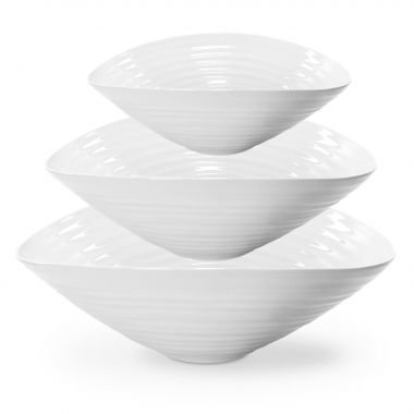 Sophie Conran Set of 3 Salad Bowls, White image number null