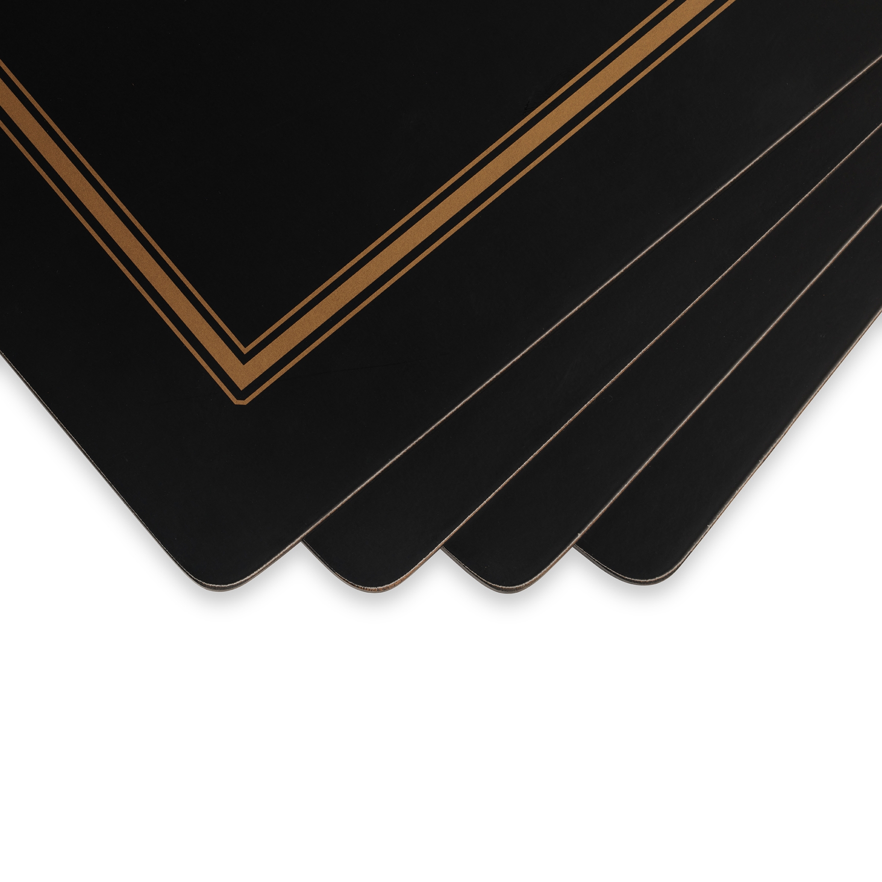 Classic Black Set of 4 Large Placemats image number null