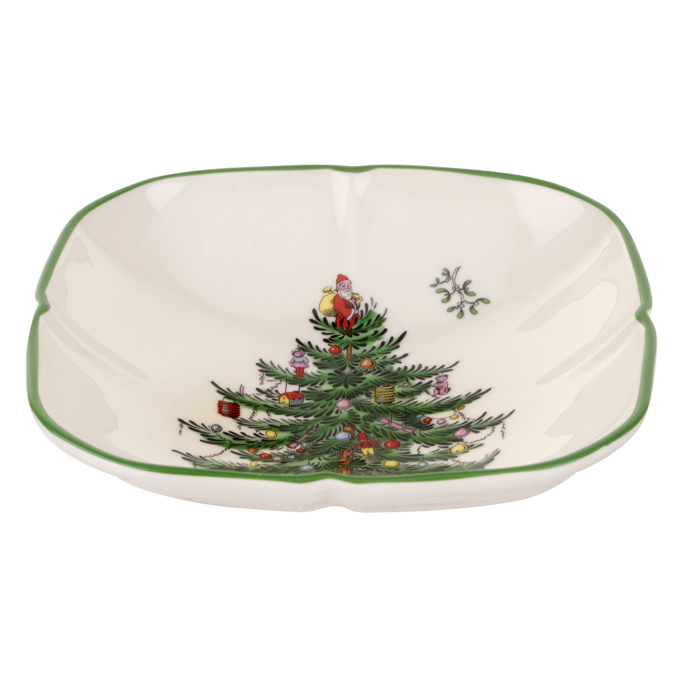 Christmas Tree Sculpted Square Dish image number null