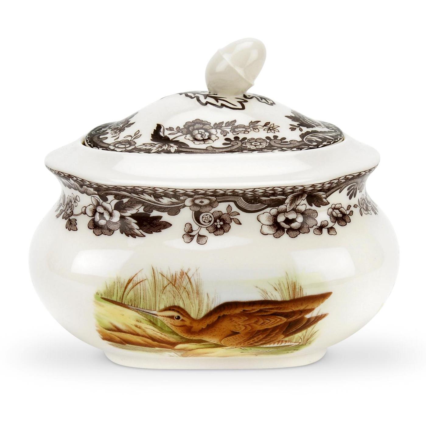 Spode Woodland Covered Sugar Bowl (Snipe/Pintail) image number null