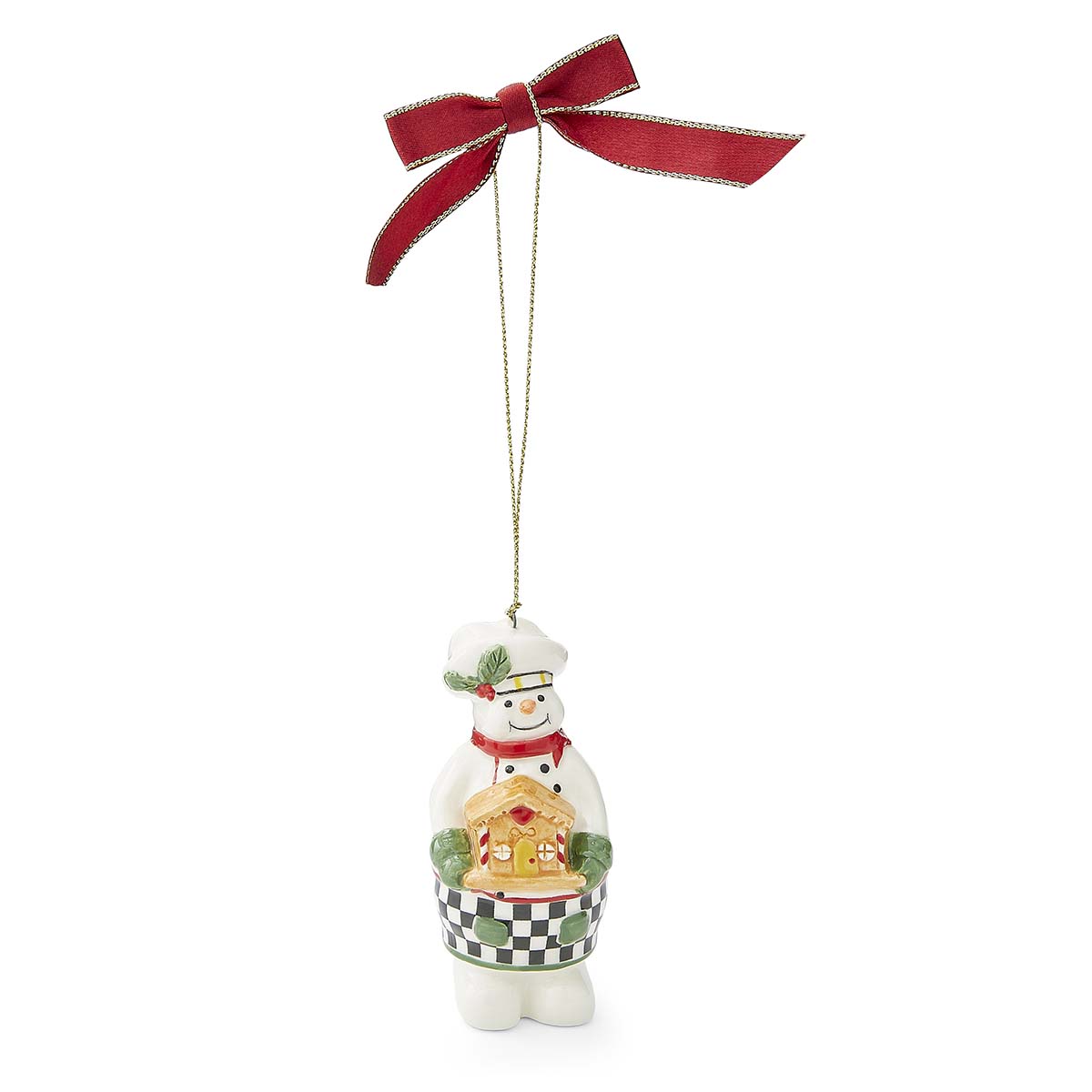 Christmas Tree Snowman Baker Ornament image number null