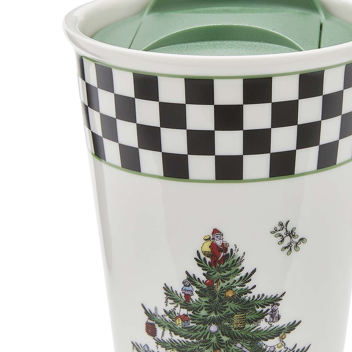 Christmas Tree Black & White Travel Mug image number null