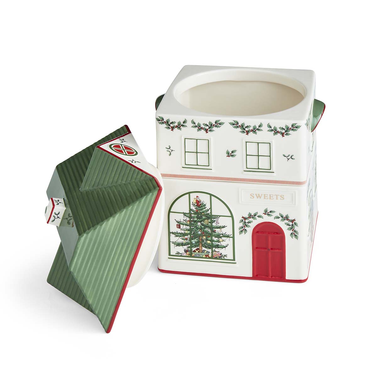 Christmas Tree Village Stacking Canister image number null