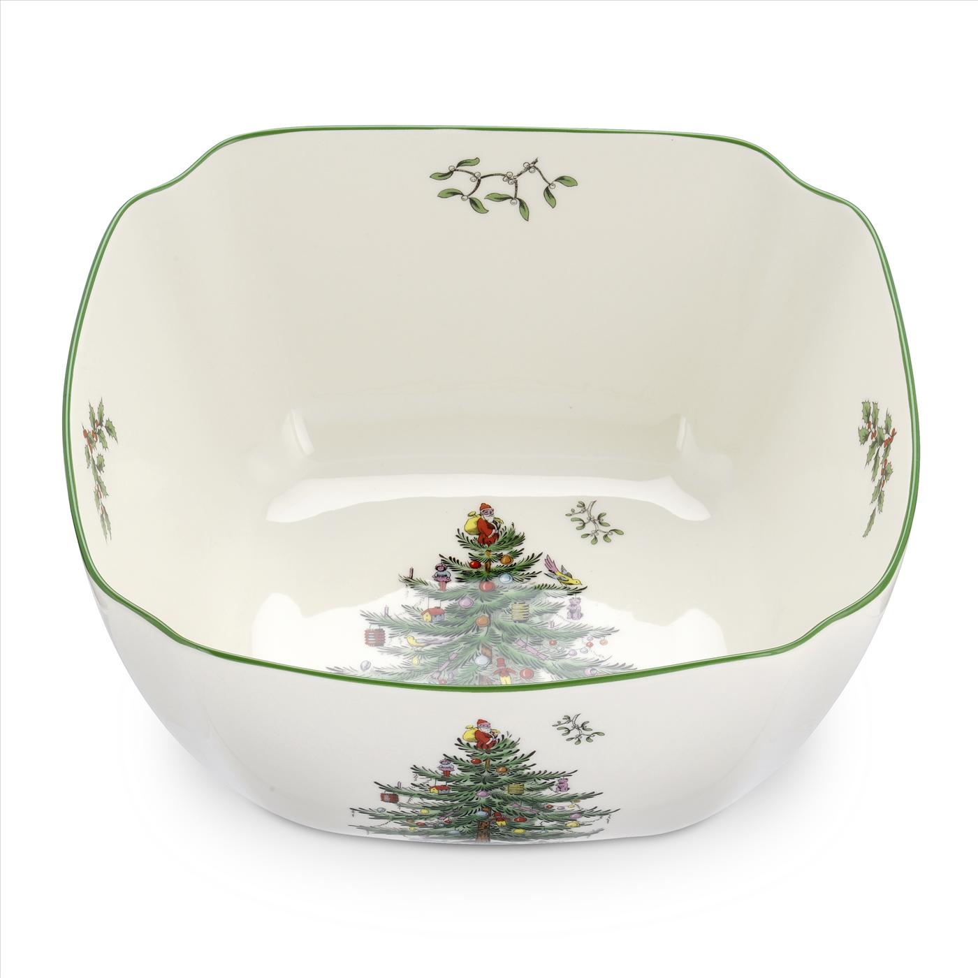 Christmas Tree Large 10 Inch Square Bowl image number null