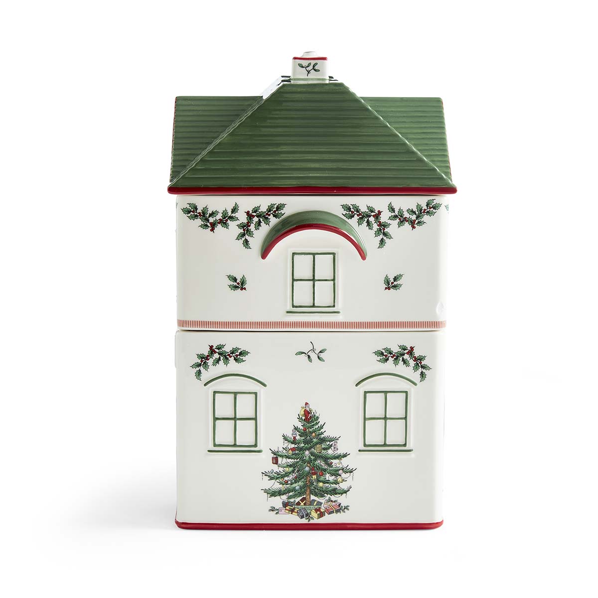 Christmas Tree Village Stacking Canister image number null
