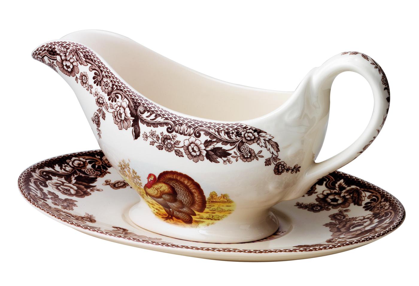 Woodland Turkey Sauce Boat & Stand image number null
