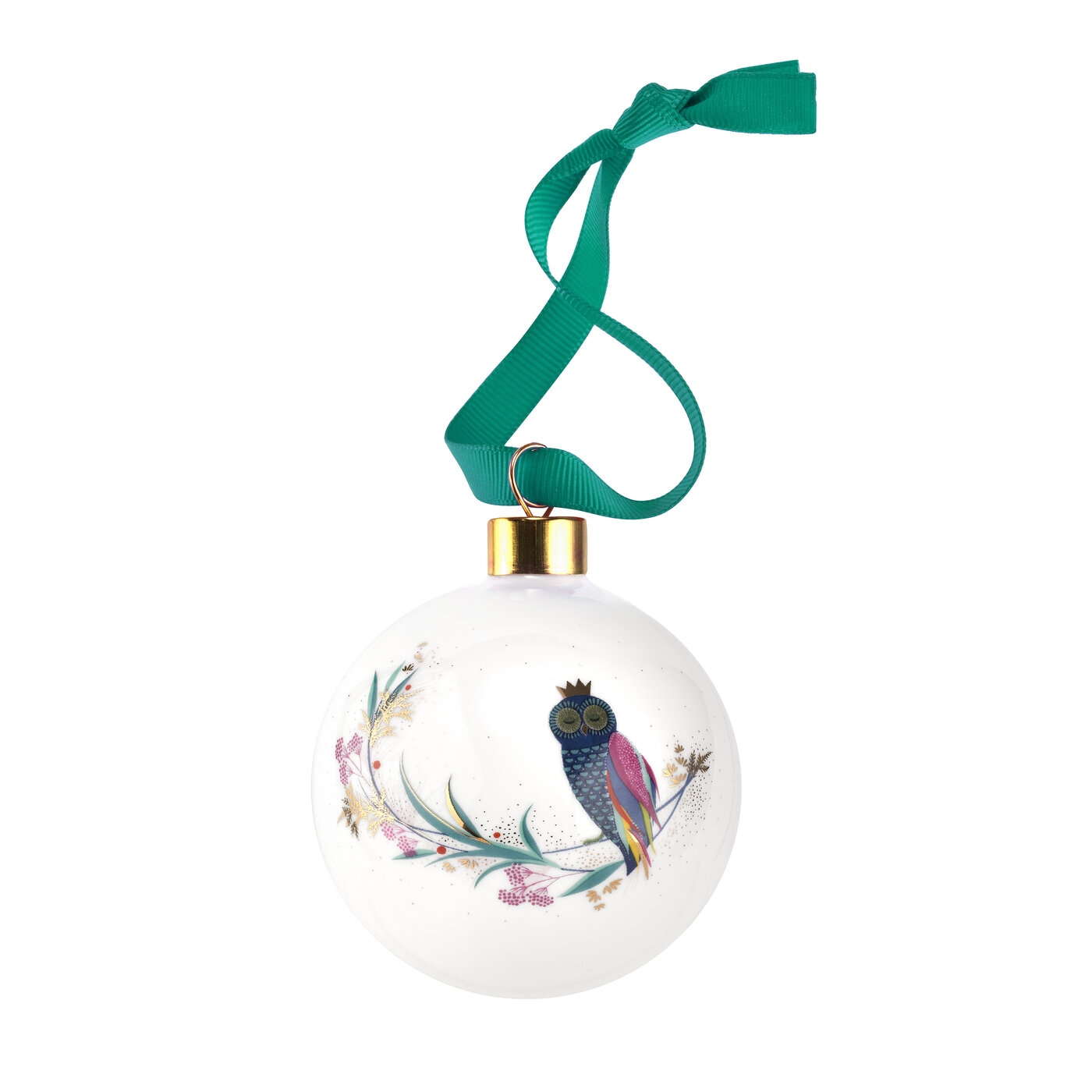 Sara Miller Festive Owl Bauble image number null