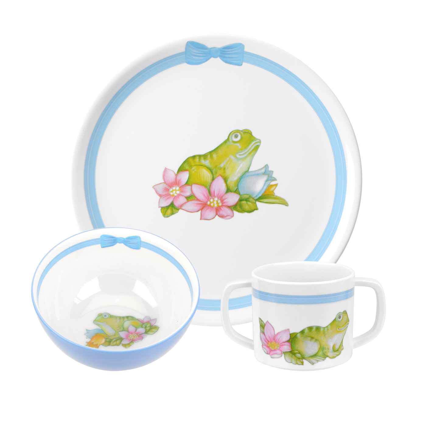 Botanic Garden Terrace Frog Melamine 3-Piece Set image number null