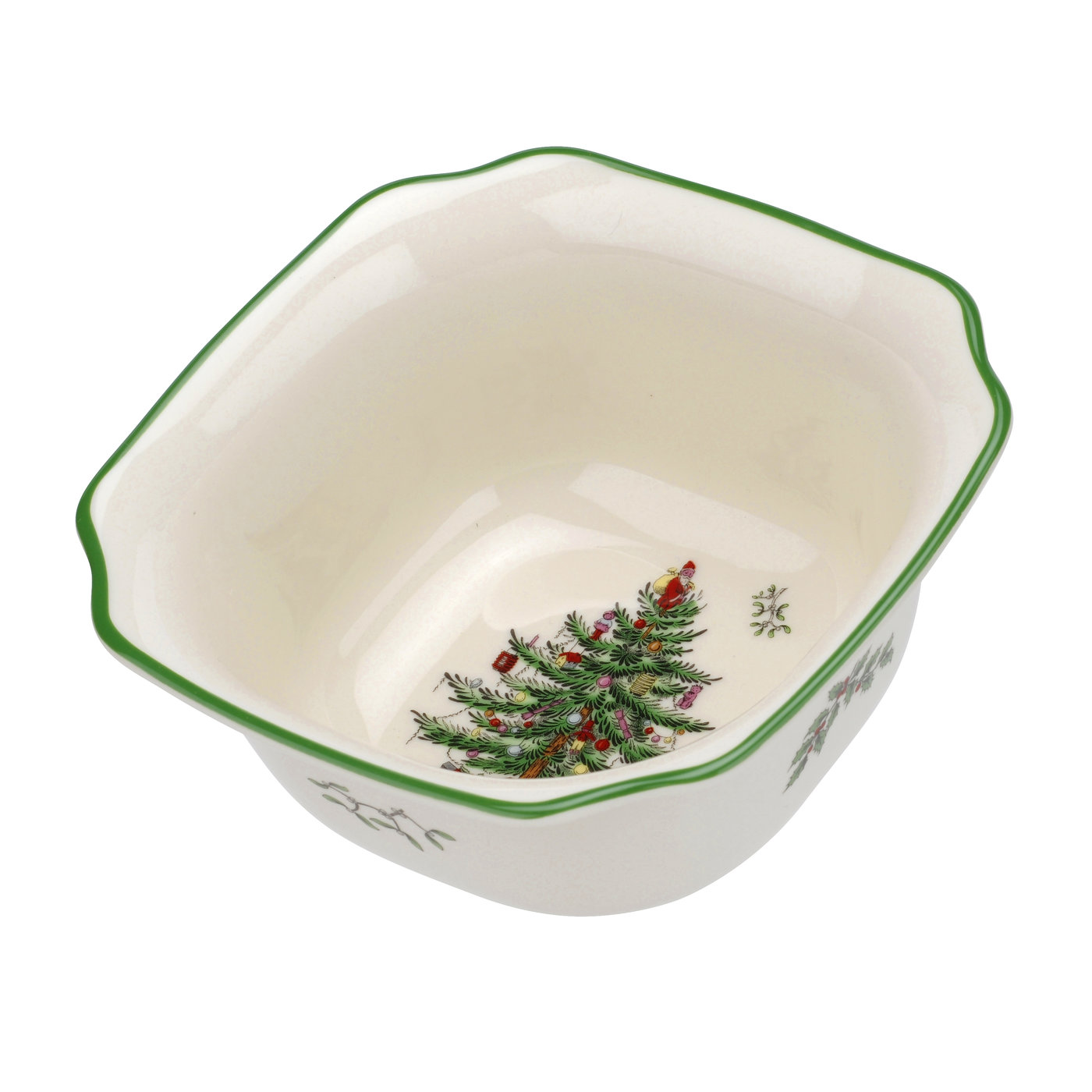 Spode Christmas Tree 5.5 Inch Square Bowl image number null