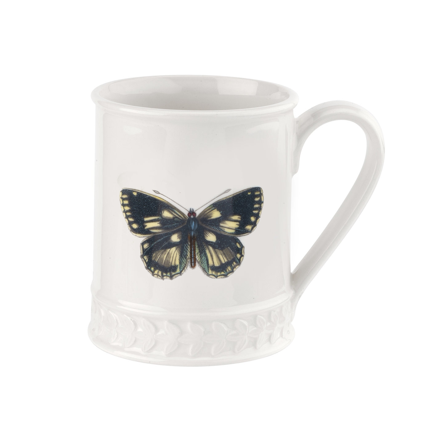 Botanic Garden Harmony Embossed 16 oz Tankard-Marbled Butterfly image number null