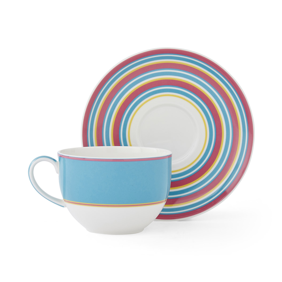 Kit Kemp Calypso Teacup & Saucer - Turquoise image number null