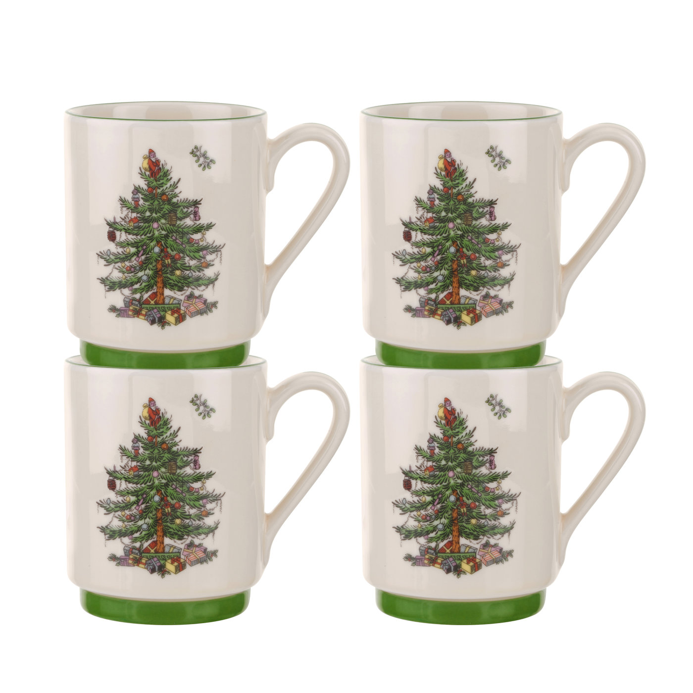 Christmas Tree Stacking Mugs Set of 4 image number null