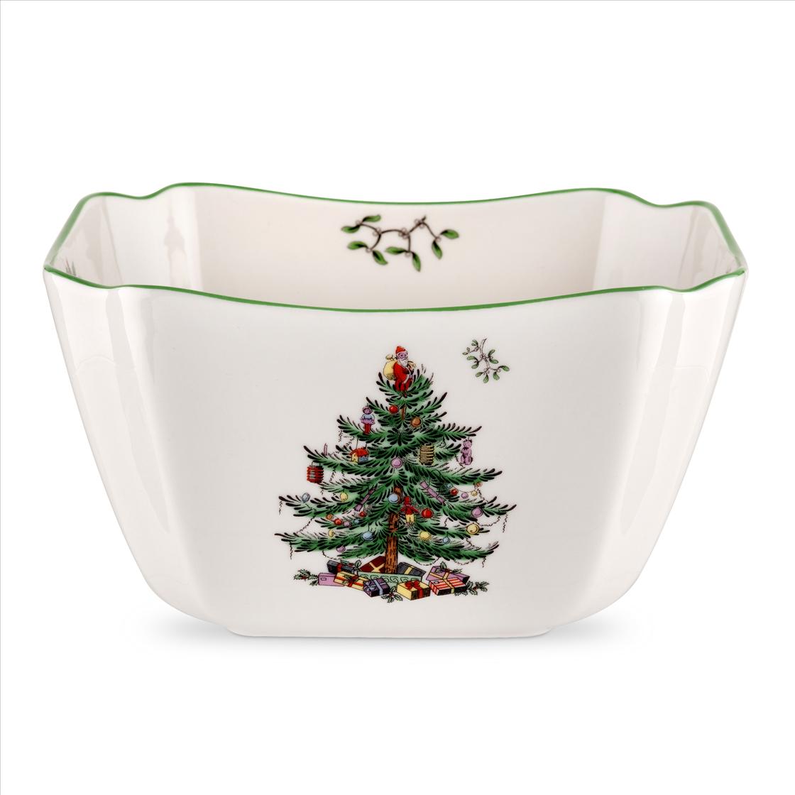 Spode Christmas Tree Small Square Bowl image number null