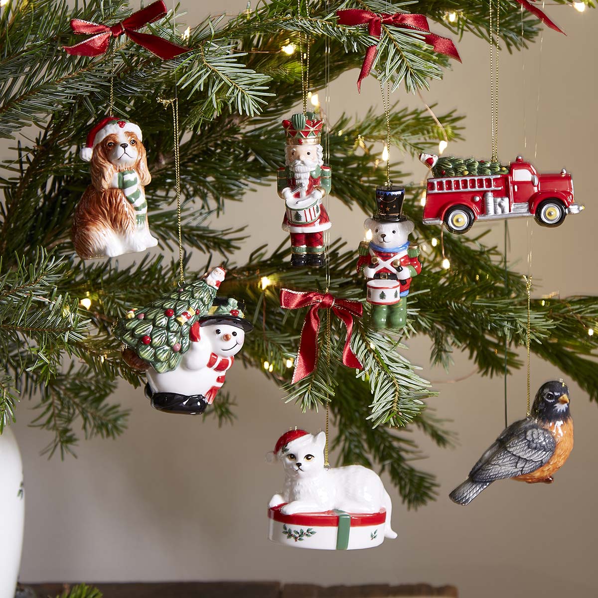 Christmas Tree Teddy Bear Nutcracker Ornament image number null