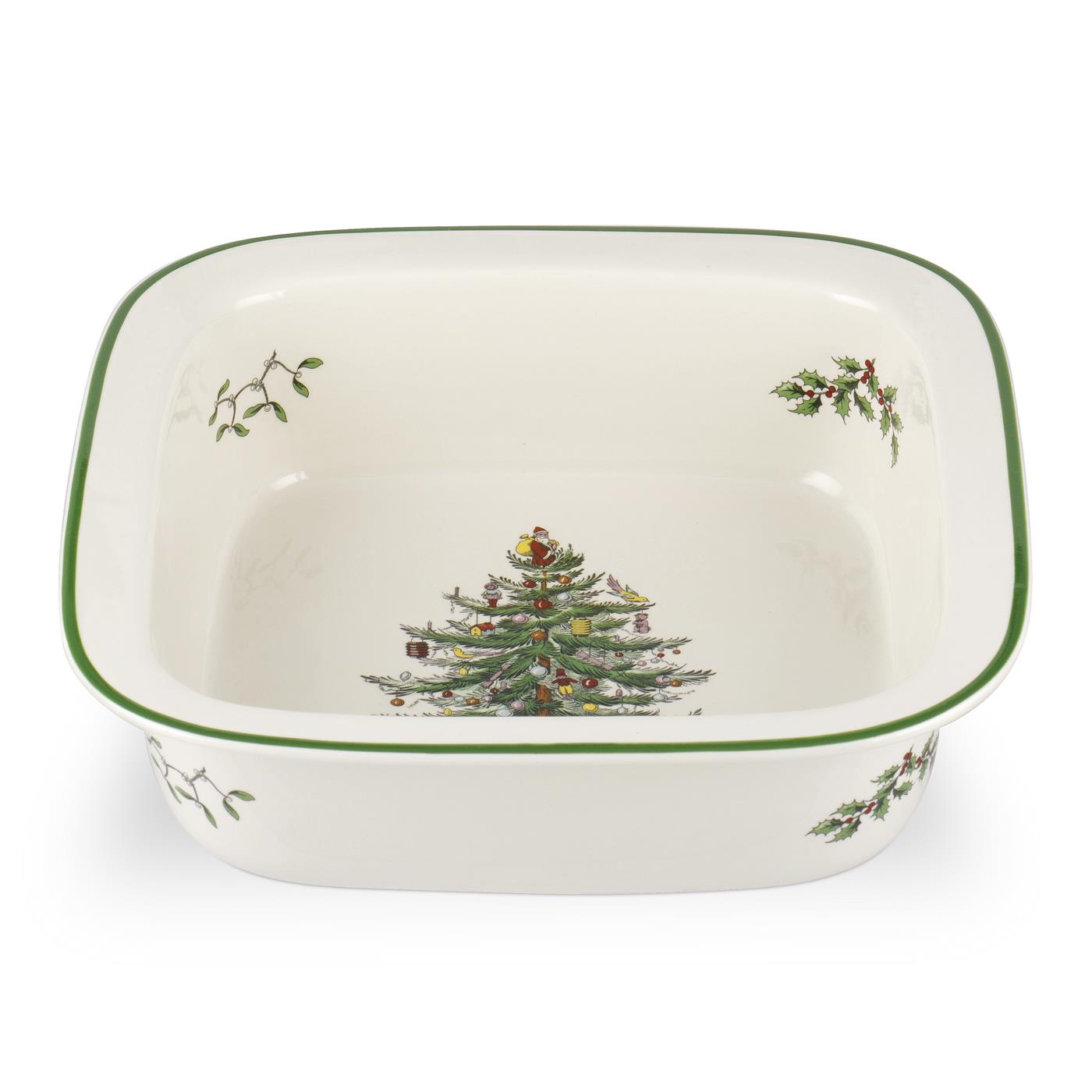 Christmas Tree Square Rimmed Dish image number null