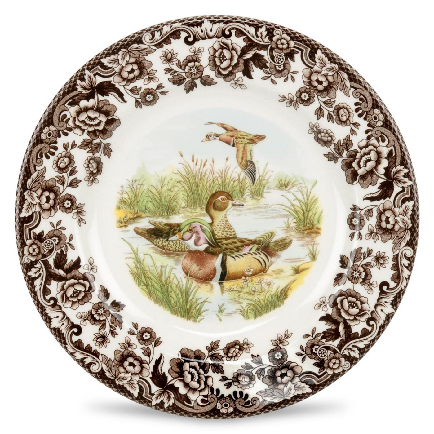 Woodland Wood Duck Motif Dinner Plate image number null