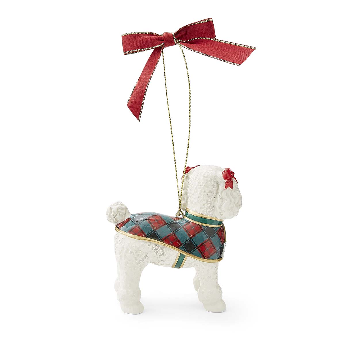Christmas Tree French Poodle Ornament image number null