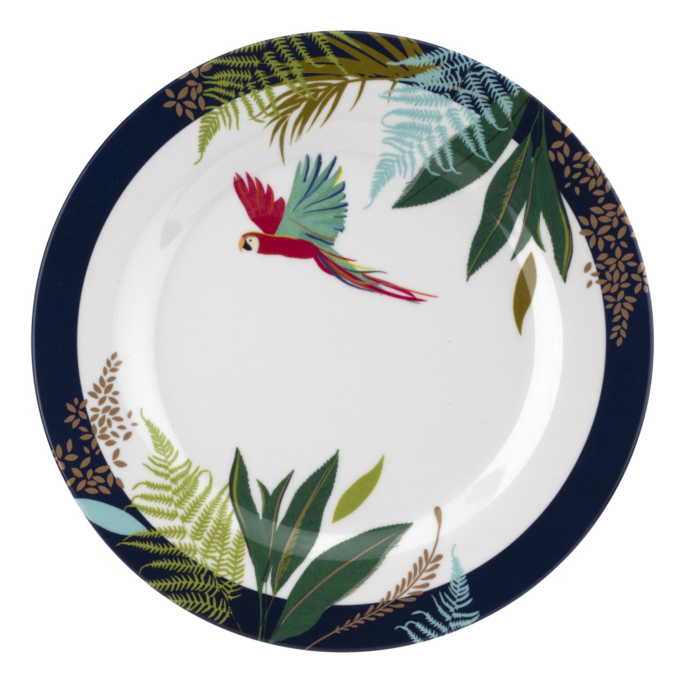 Sara Miller London Parrot Melamine 8 Inch Set of 4 Salad Plates image number null