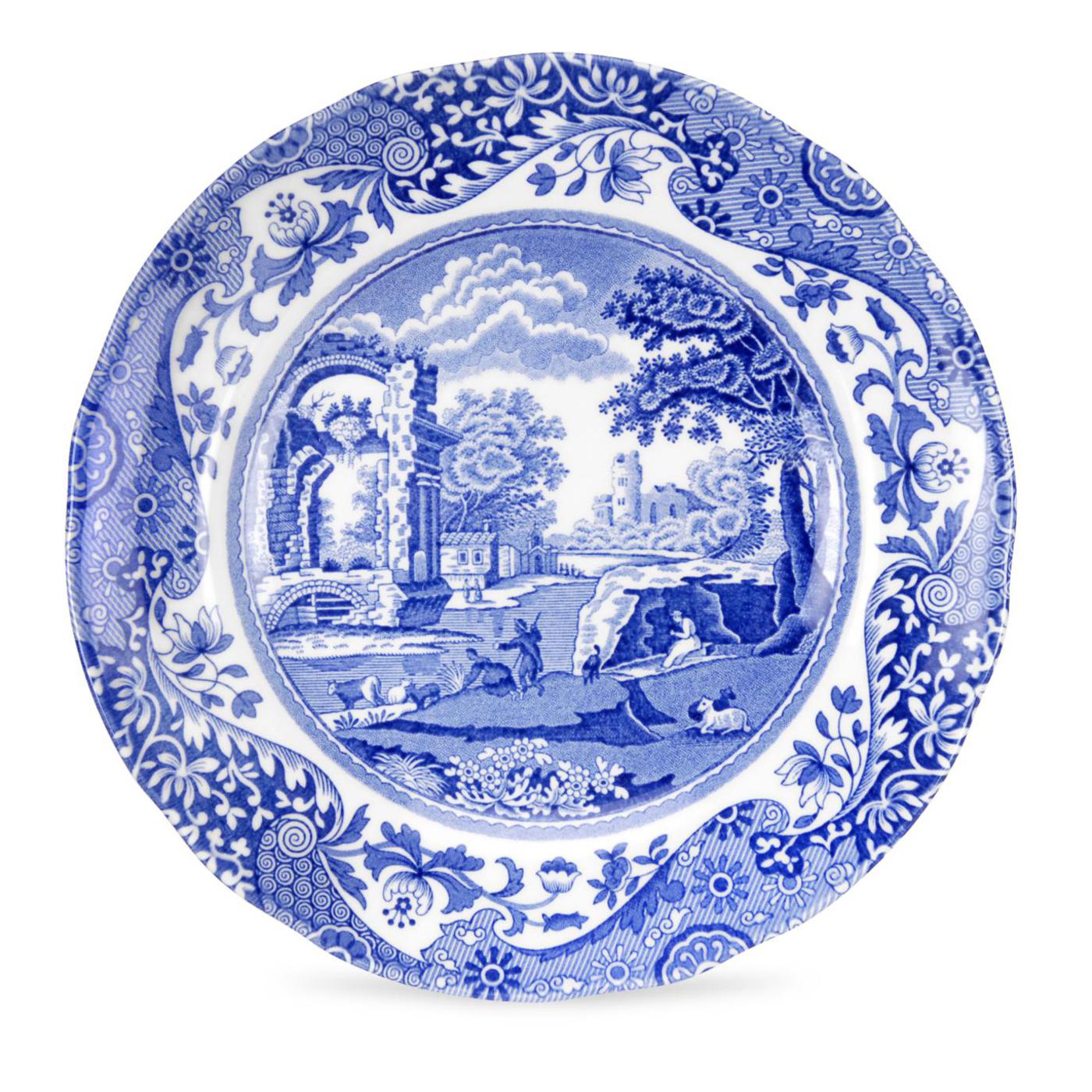 Spode Blue Italian Set of 4 Bread and Butter Plates Spode
