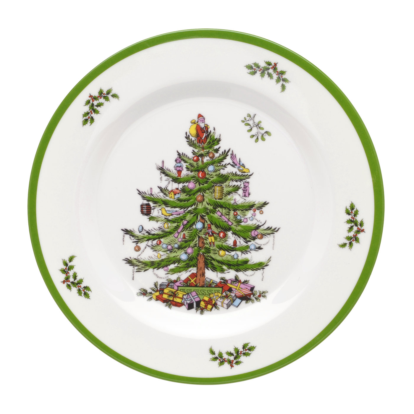 Christmas Tree Melamine Salad Plates Set of 4 image number null