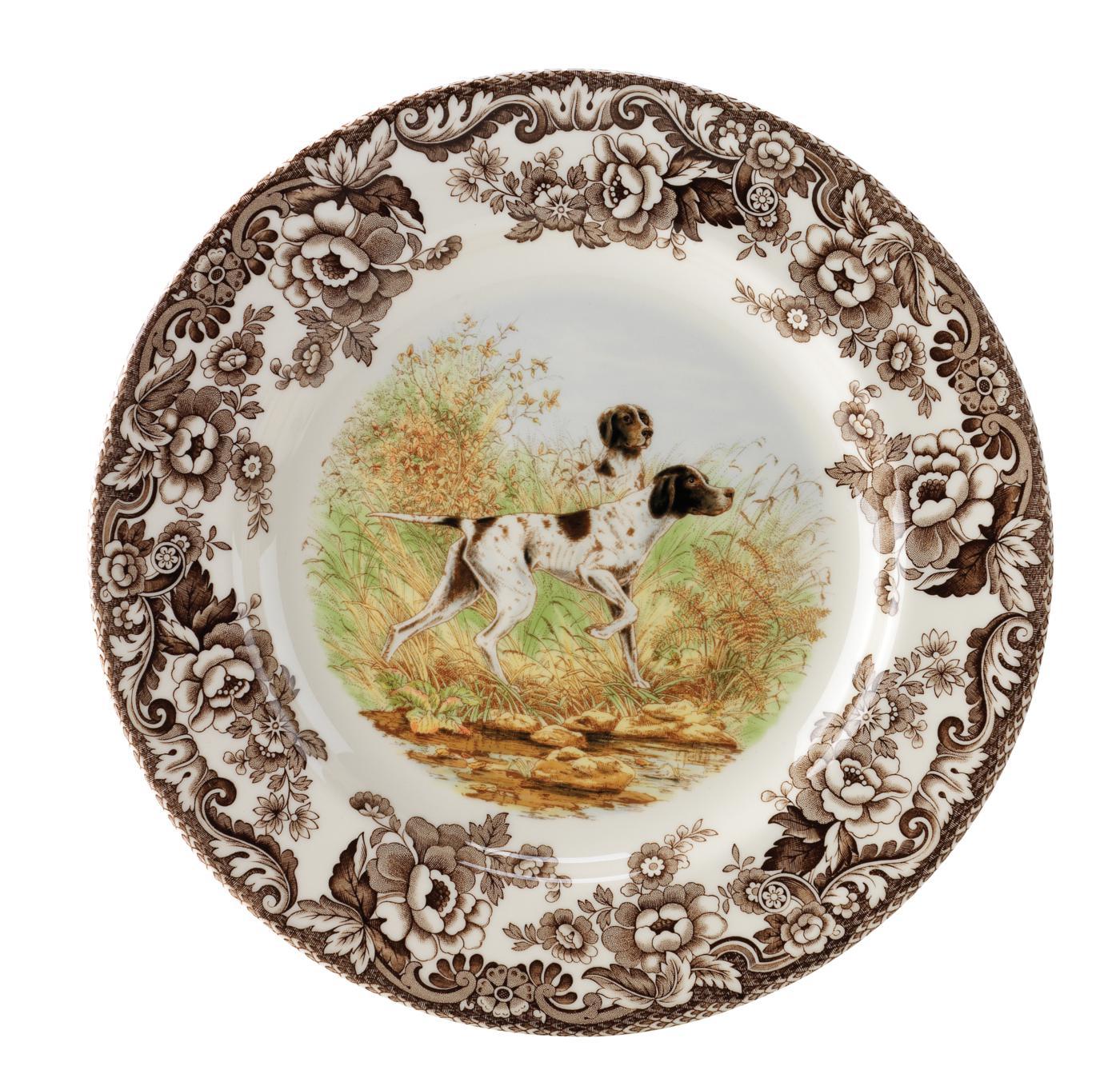 Spode Woodland Dinner Plate 10.5 Inch (Flat Coated Pointer) image number null
