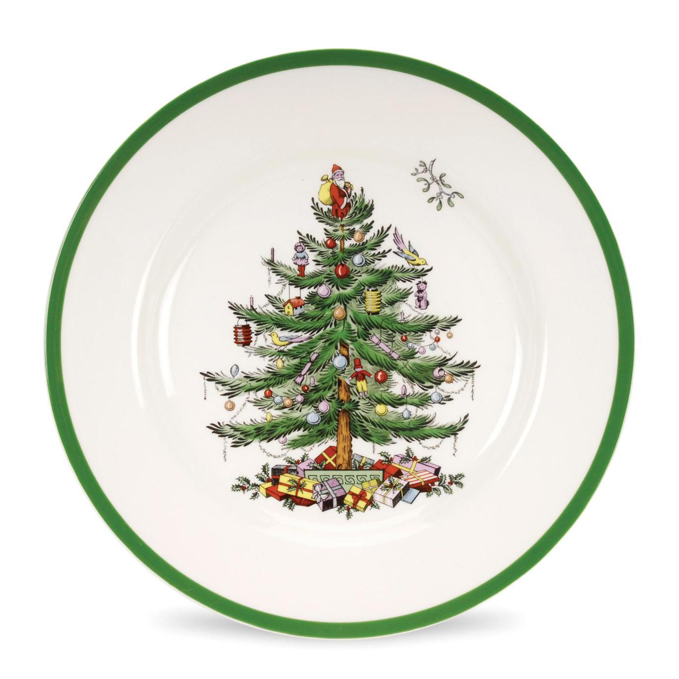 Spode Christmas Tree Set of 4 Dinner Plates image number 0
