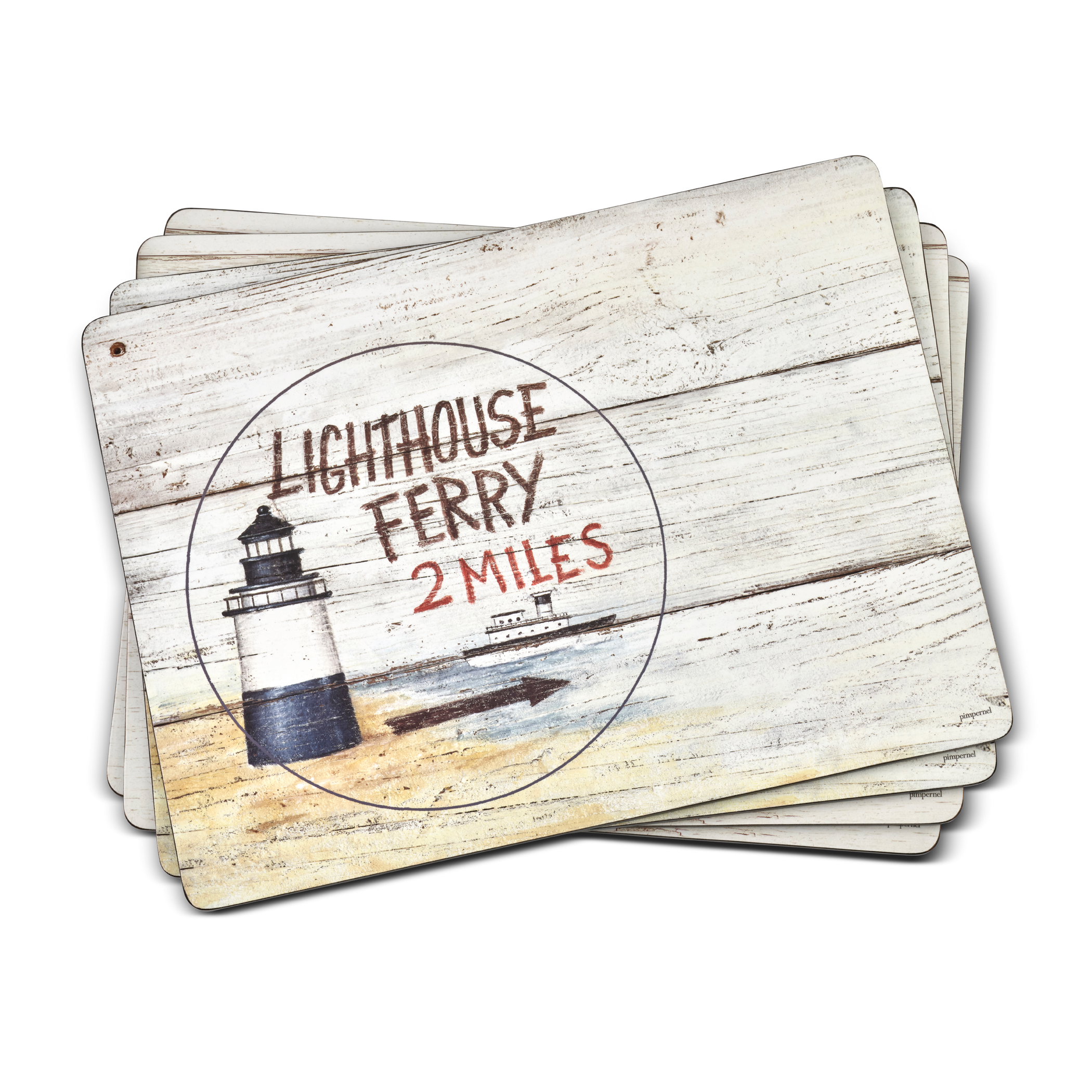 Coastal Signs Set of 4 Placemats image number null