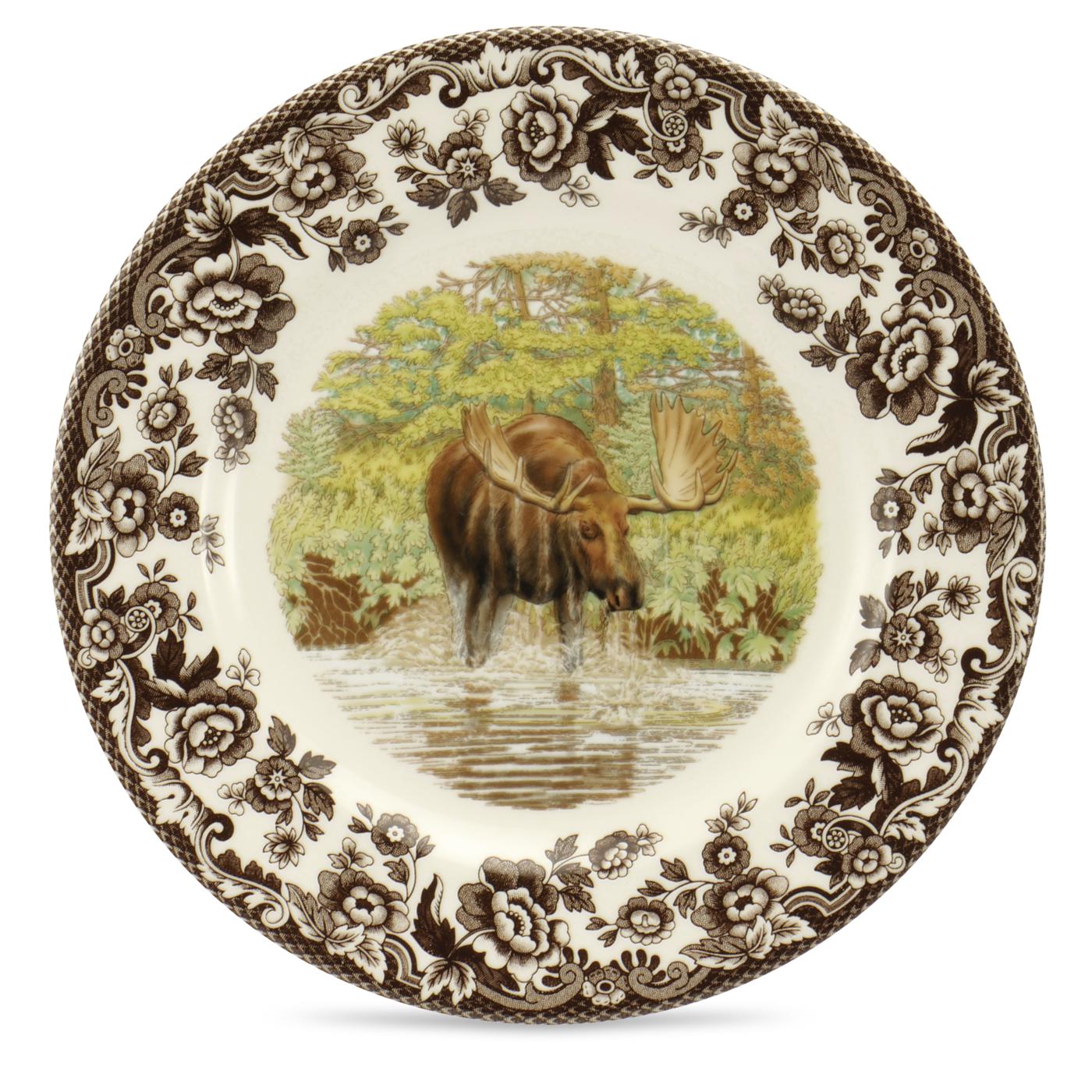Woodland Salad Plate 8 Inch (Moose) image number null