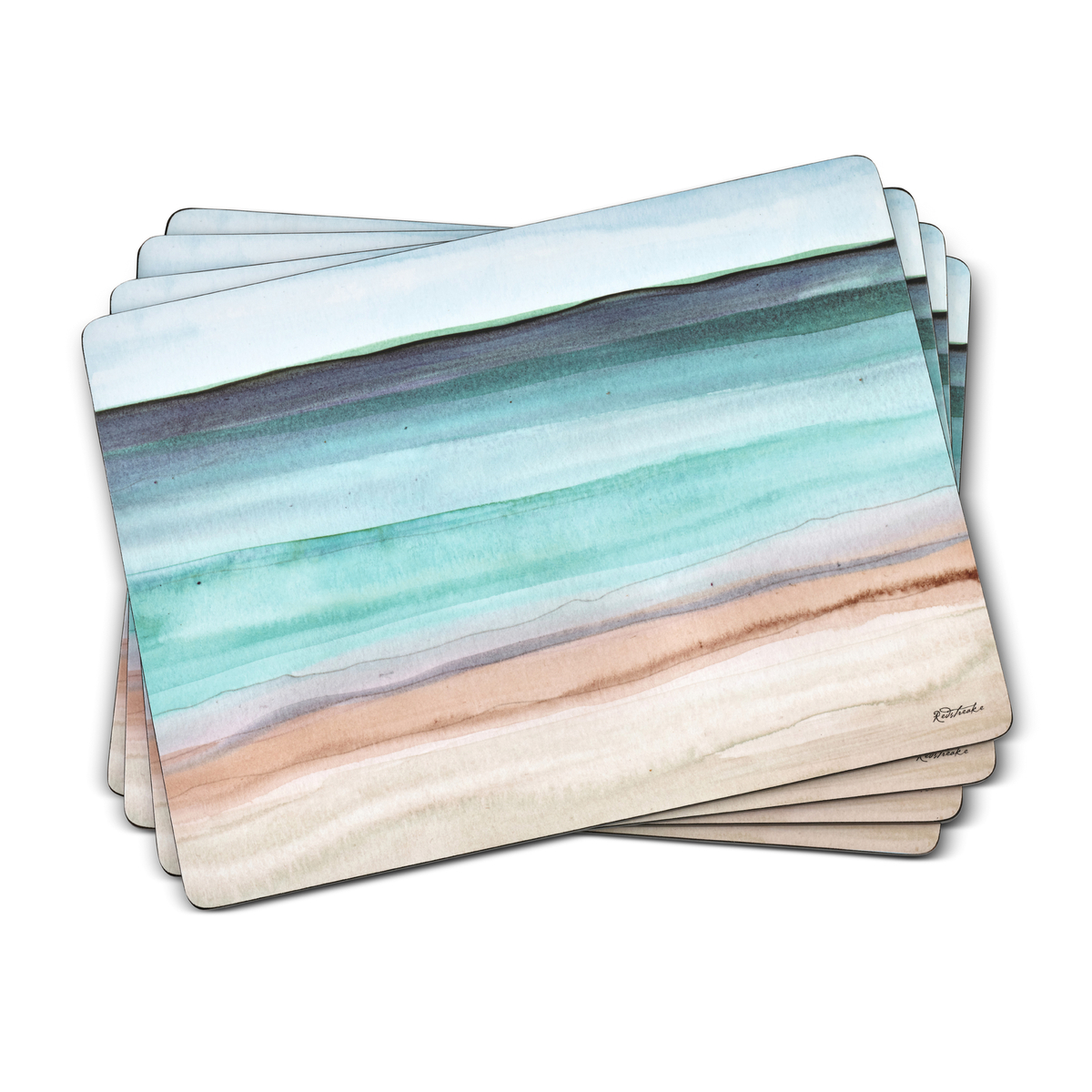 Coastal Shore Set of 4 Placemats image number null