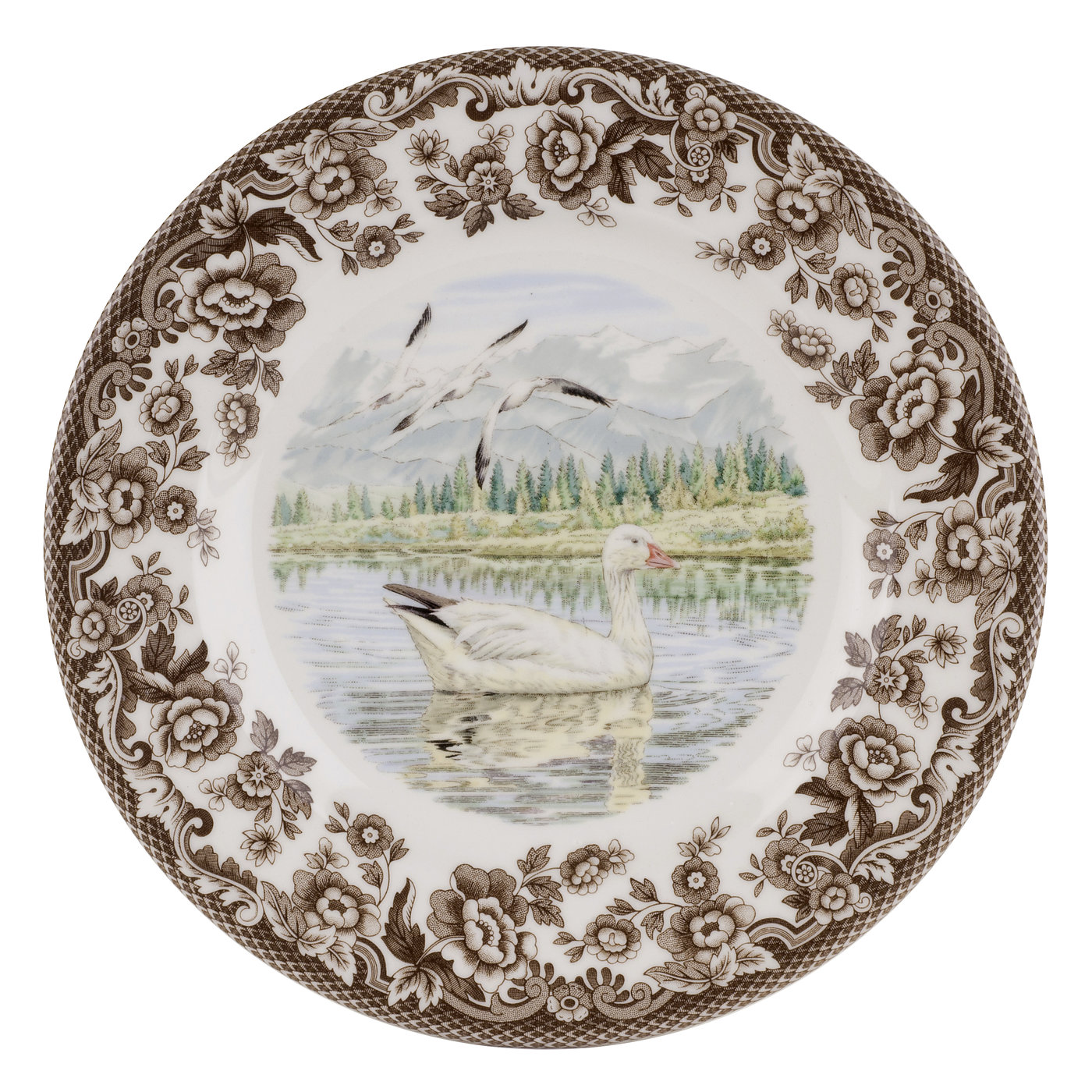 Woodland Salad Plate 8 Inch, Snow Goose image number null