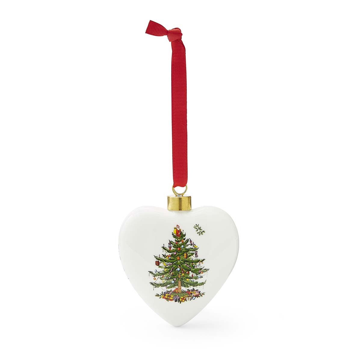 Christmas Tree Puffed Heart Ornament image number null