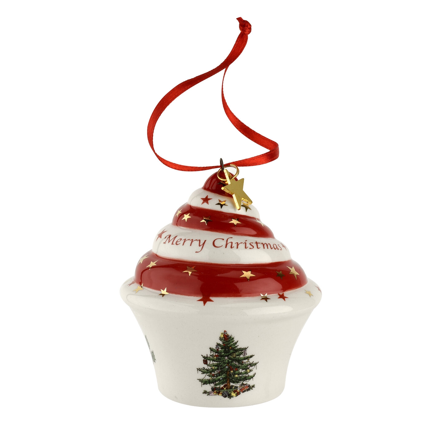 Christmas Tree Cupcake Ornament image number null