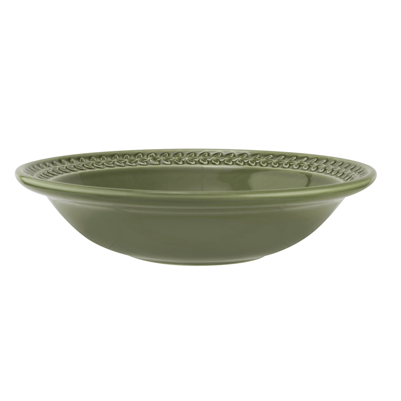 Botanic Garden Harmony 9 Inch Deep Pasta Bowl Forest Green image number null