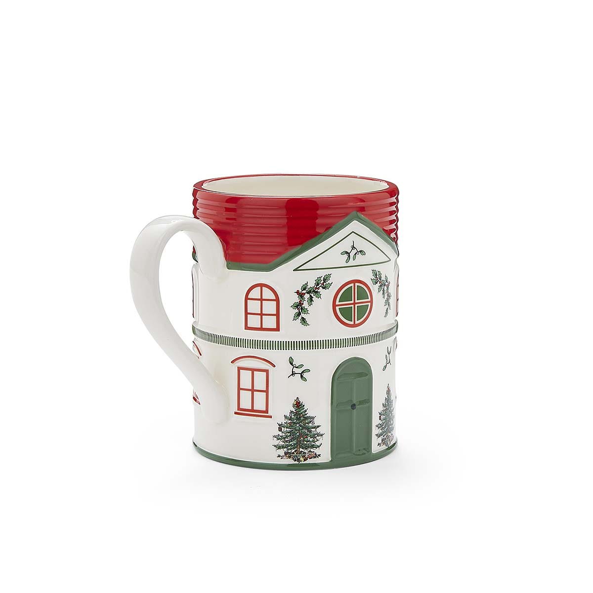 Christmas Tree Village Red Mug image number null