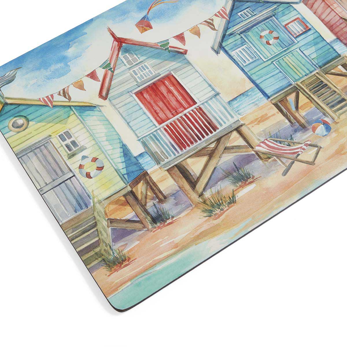 Beach Huts Set of 4 Large Placemats image number null