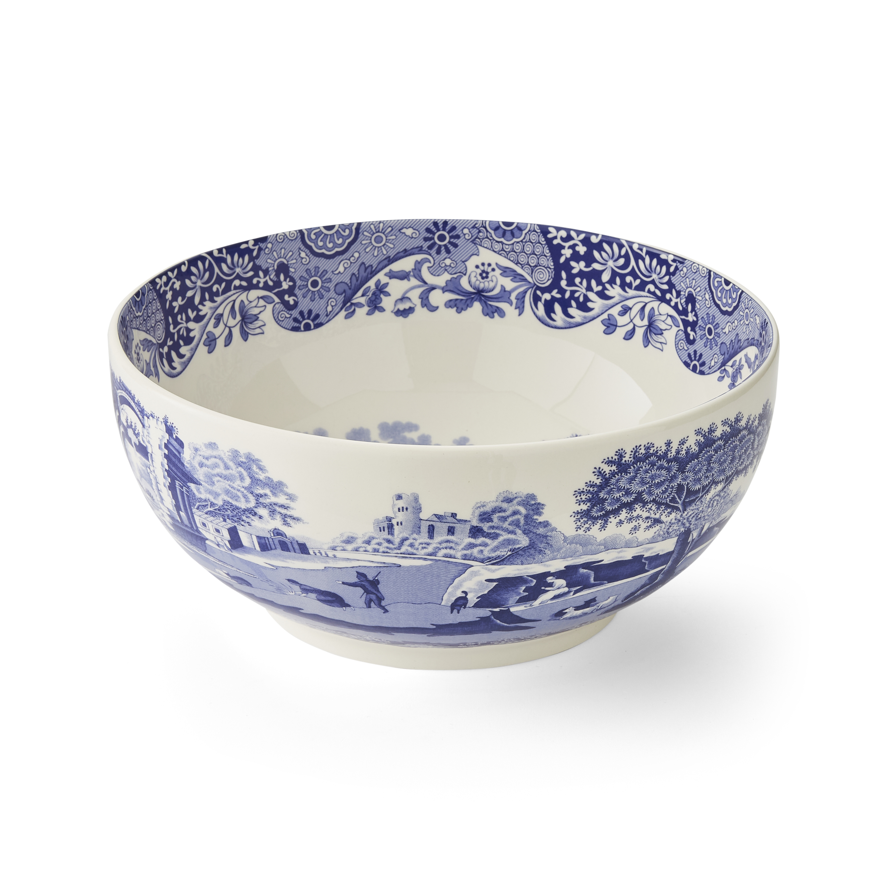 Blue Italian Deep Round Bowl (10.75 Inch)
