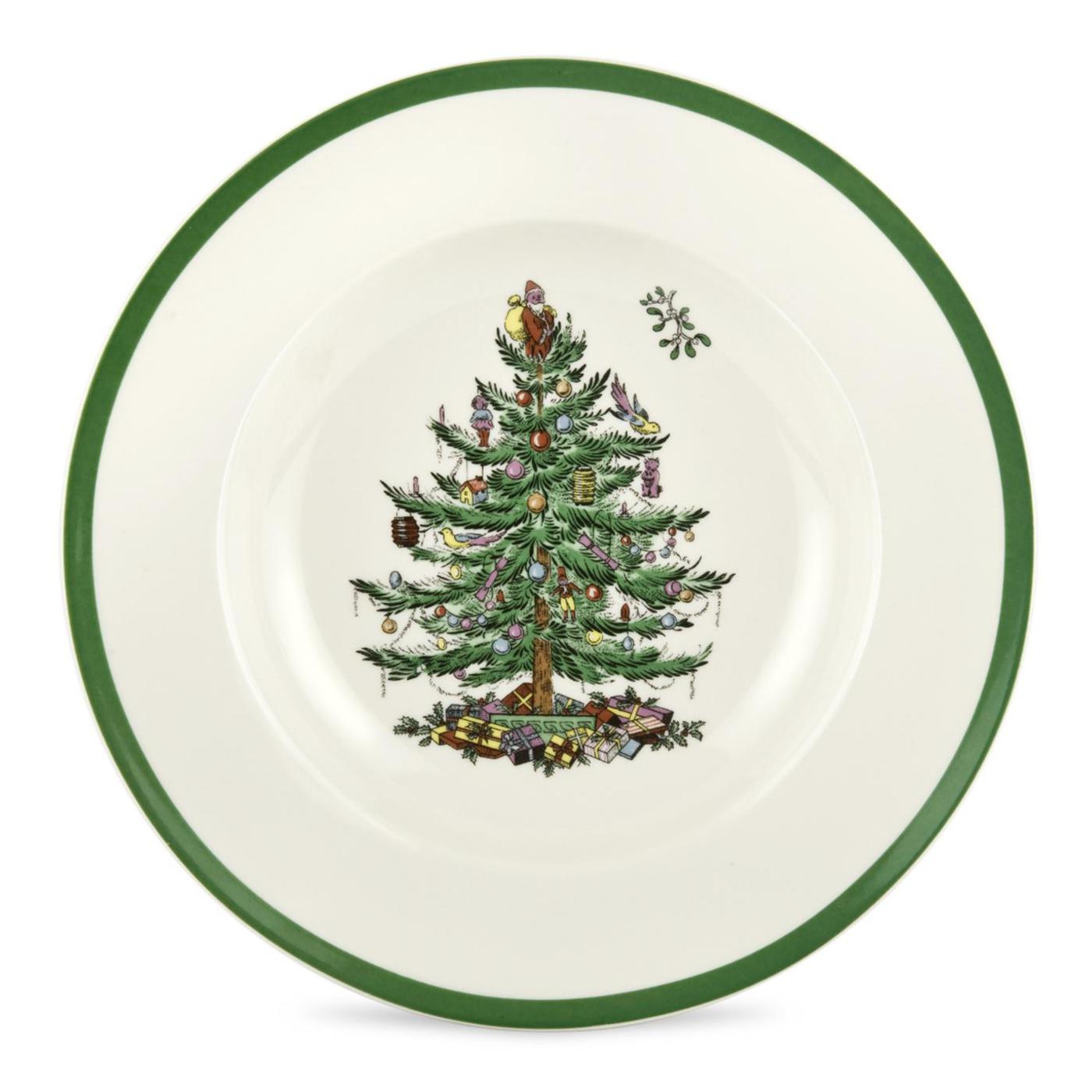 Spode Christmas Tree Set of 4 Soup Plates Spode