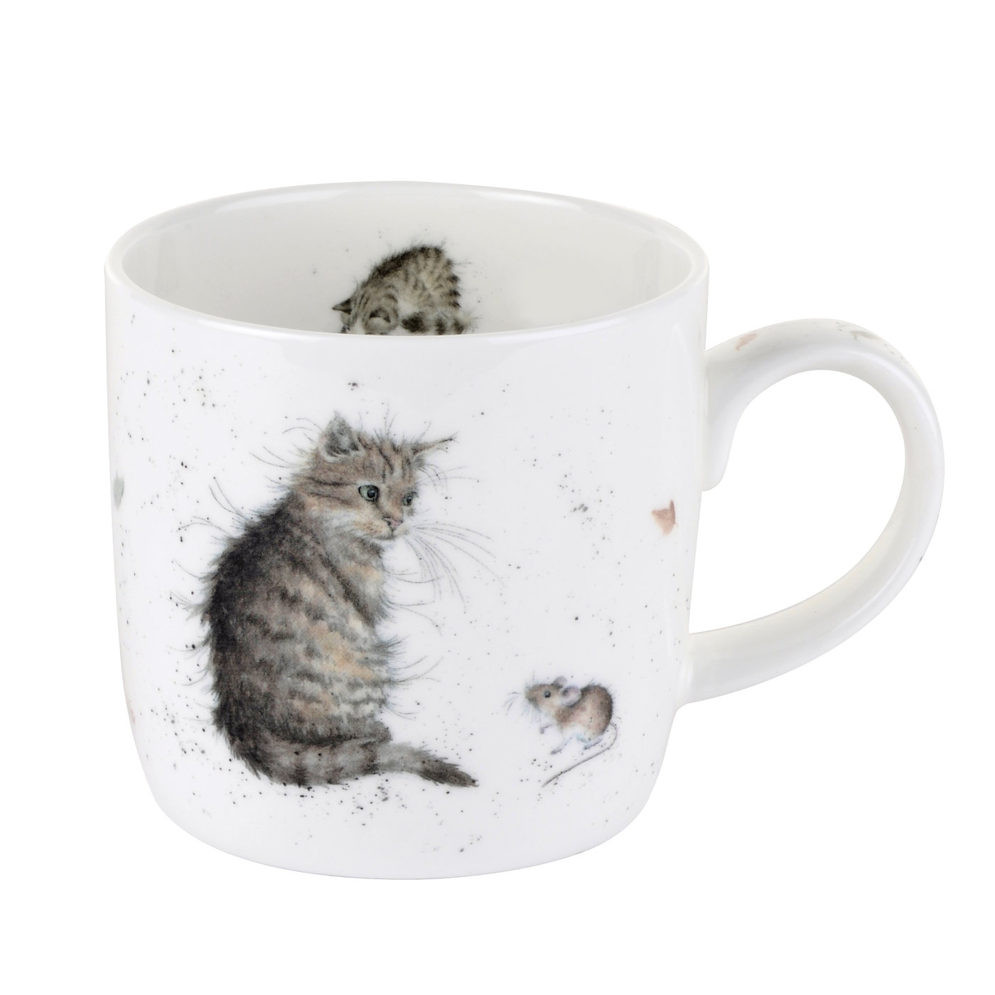 Wrendale Designs Cat and A Mouse 14 fl.oz. Mug, Cat & Mouse image number null