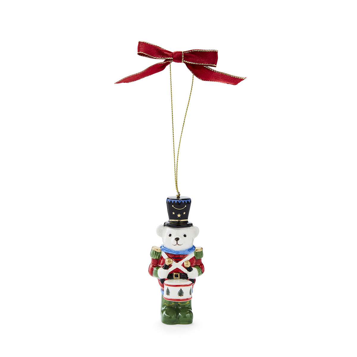 Christmas Tree Teddy Bear Nutcracker Ornament image number null