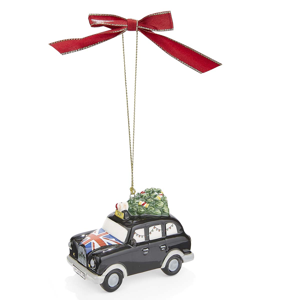 Christmas Tree Black Taxi Ornament image number null