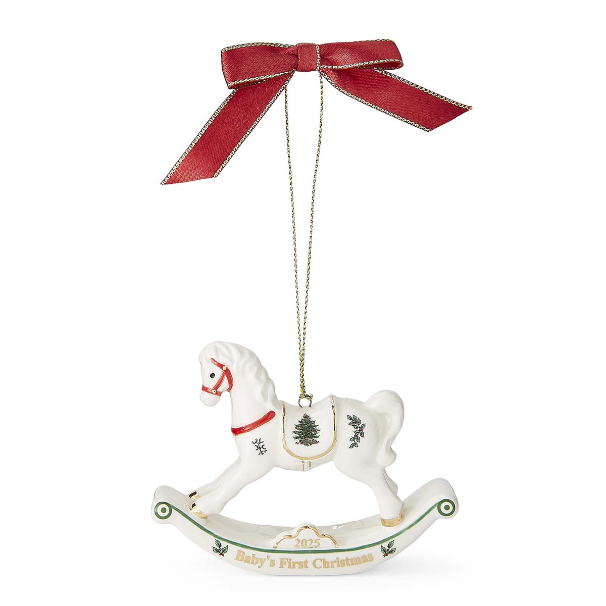 Christmas Tree Baby's 1st  Horse Ornament image number null