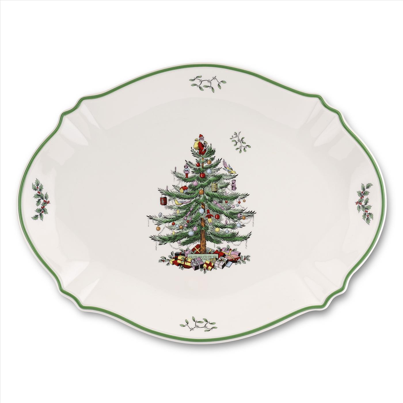 Christmas Tree Oval Platter image number null