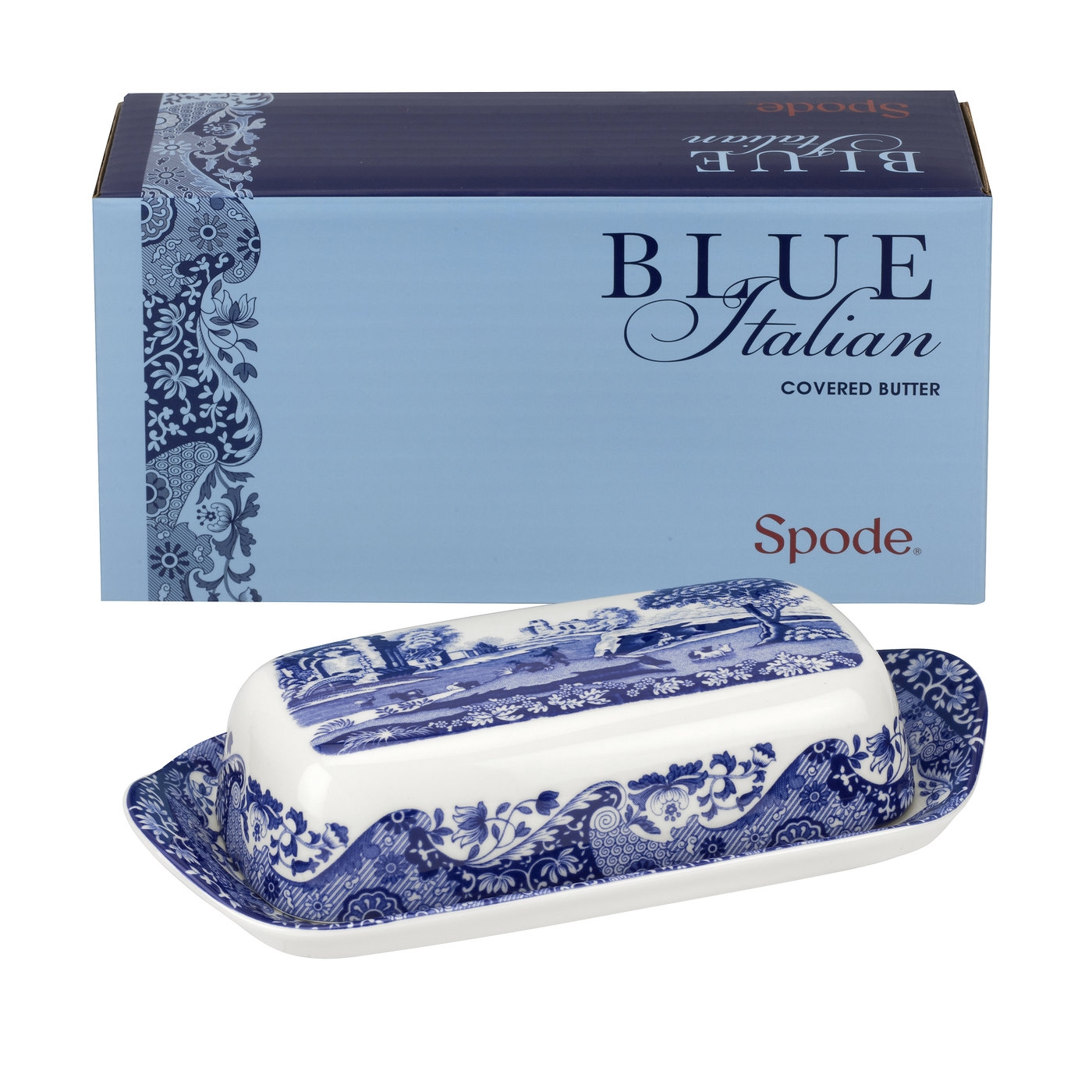 Blue Italian Butter Dish image number null