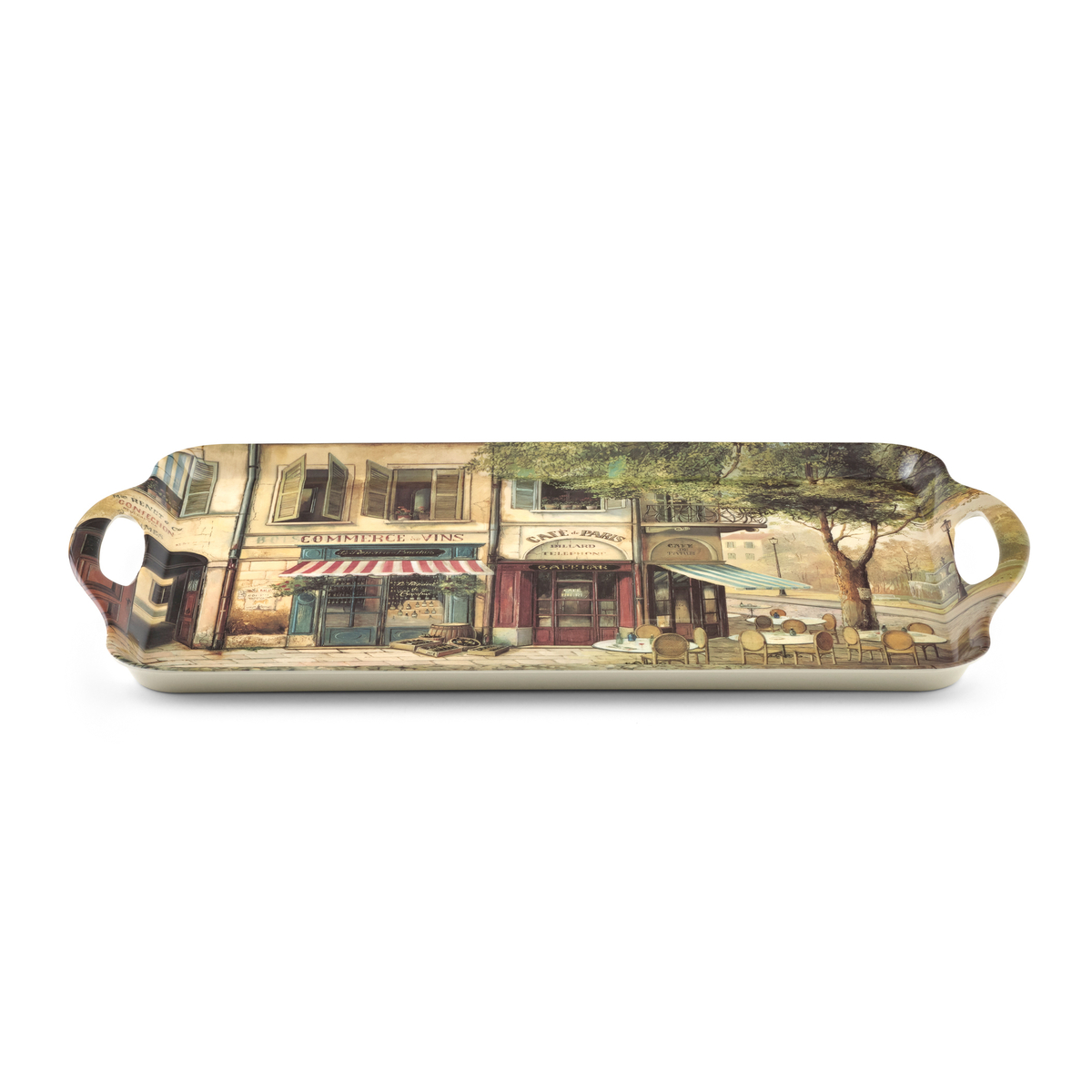 Parisian Scenes Large Melamine Handled Tray image number null