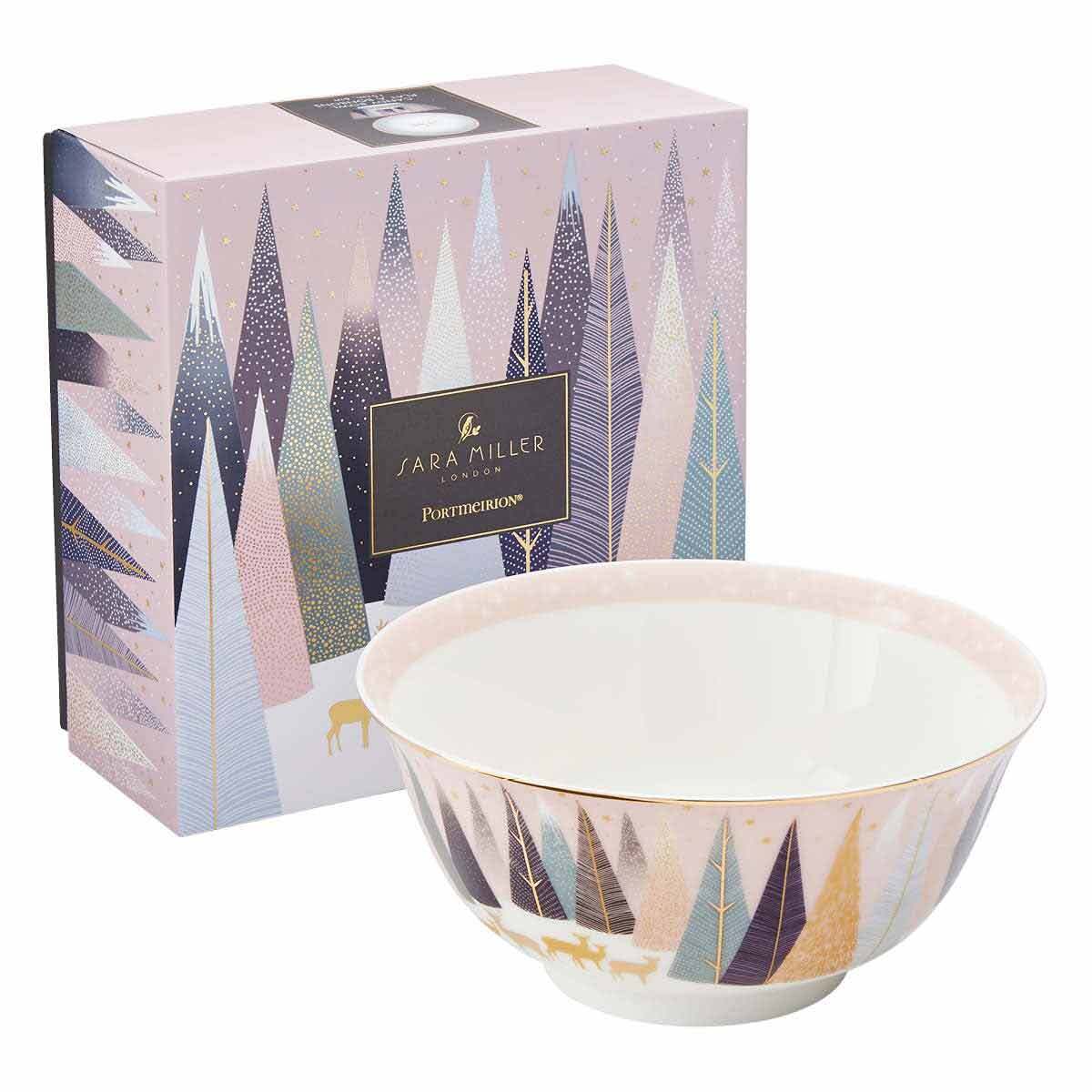 Sara Miller London Frosted Pines 6 Inch Candy Bowl image number null
