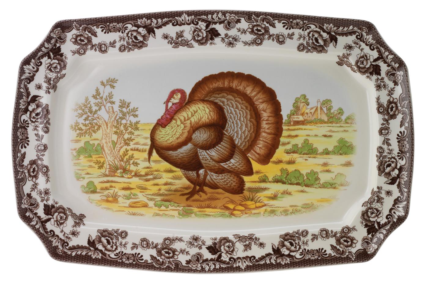 Woodland Rectangular Platter 17.5 Inch (Turkey) image number null