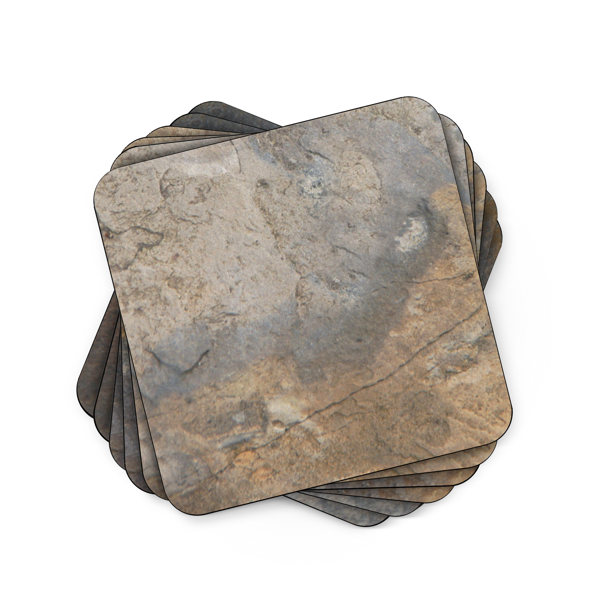 Earth Slate Set of 6 Coasters image number null