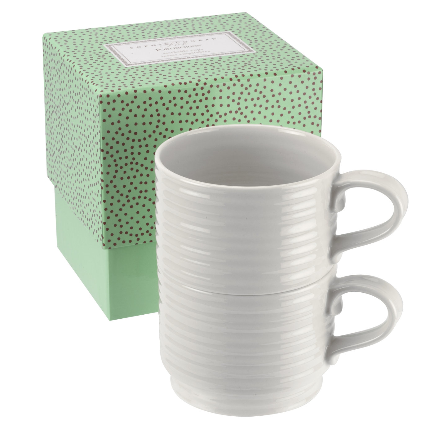 Sophie Conran  White Stacking Cups Set of 2 image number null
