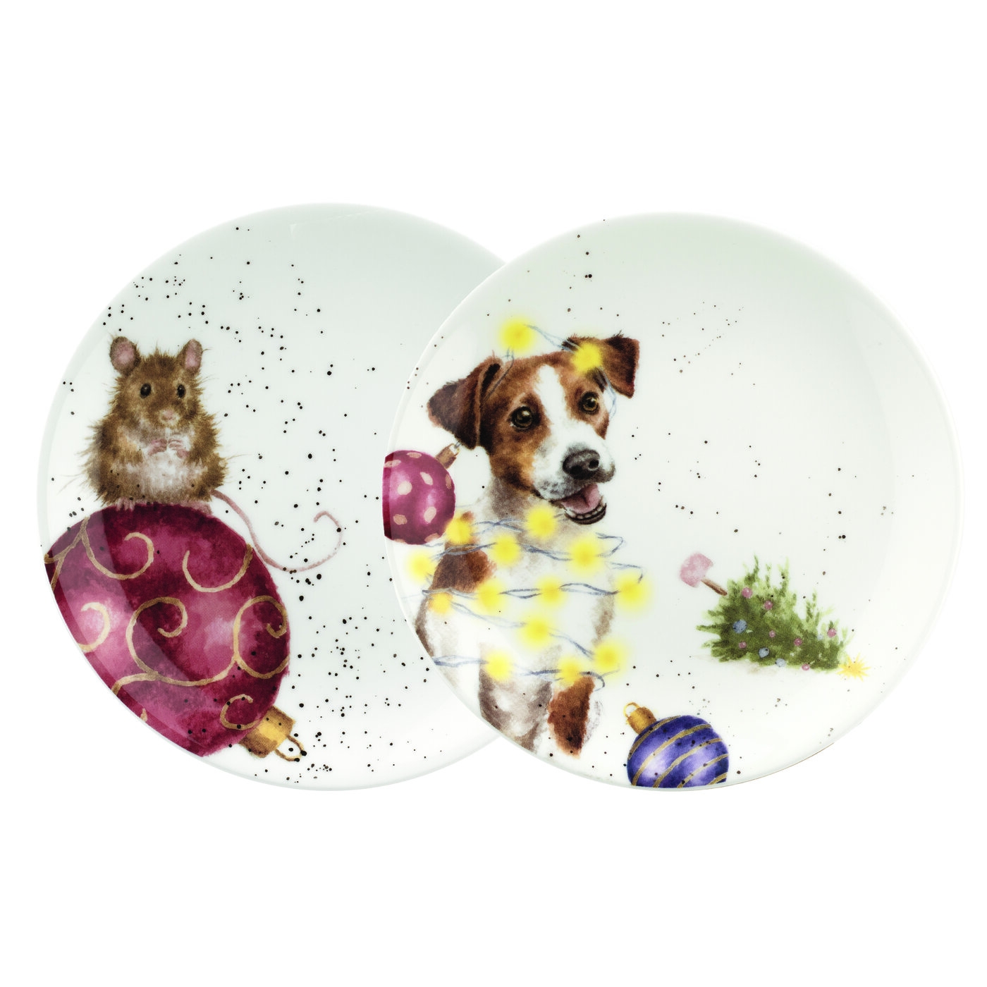 6.5 Inch Coupe Plate Set of 2 (Dog/Mouse) image number null