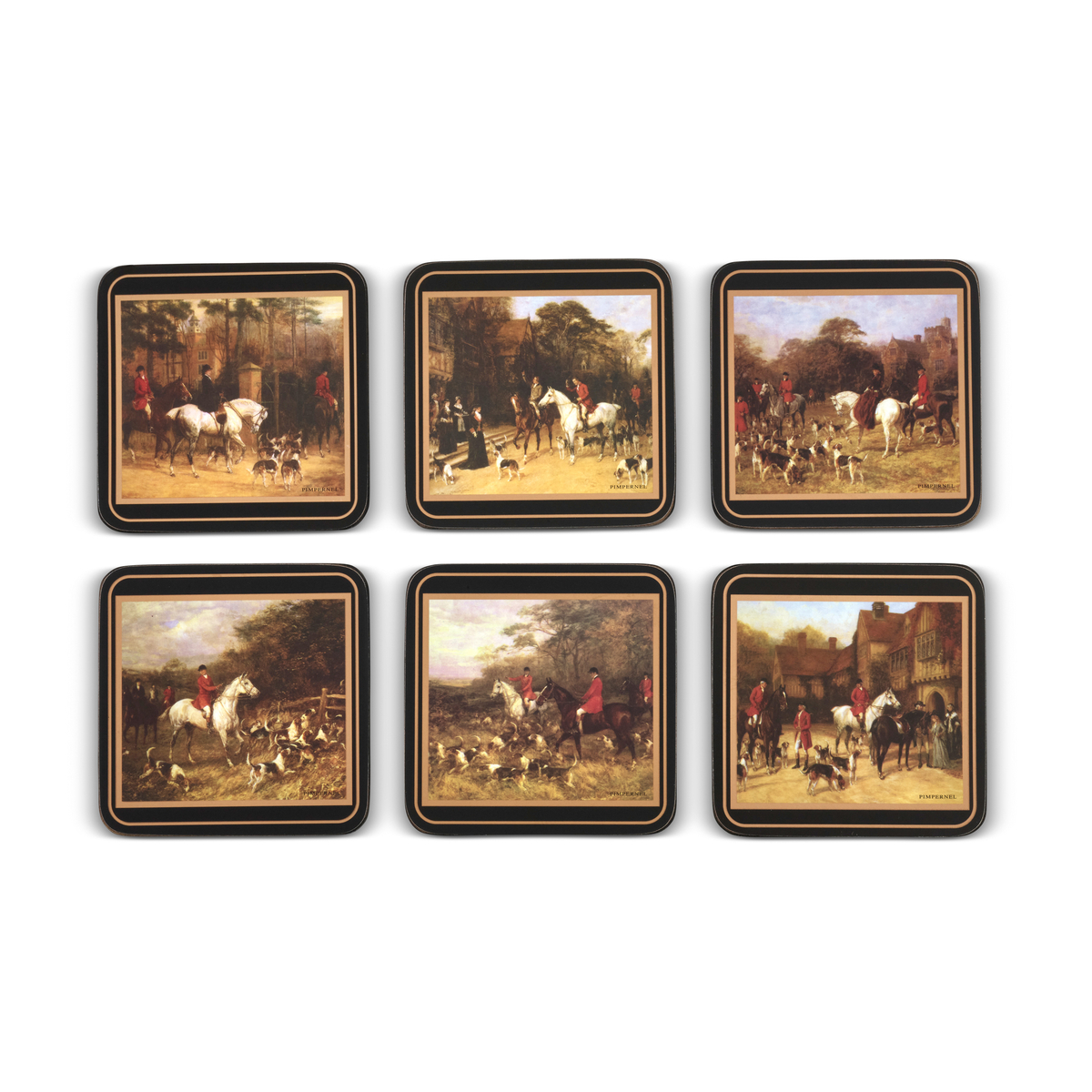 Pimpernel Tally Ho Coasters Set of 6 image number null